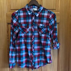 Passport, Red,white, and blue shirt.